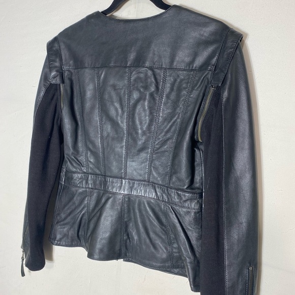 Bano eeMee Black Genuine Leather Jacket 6 - Picture 14 of 15